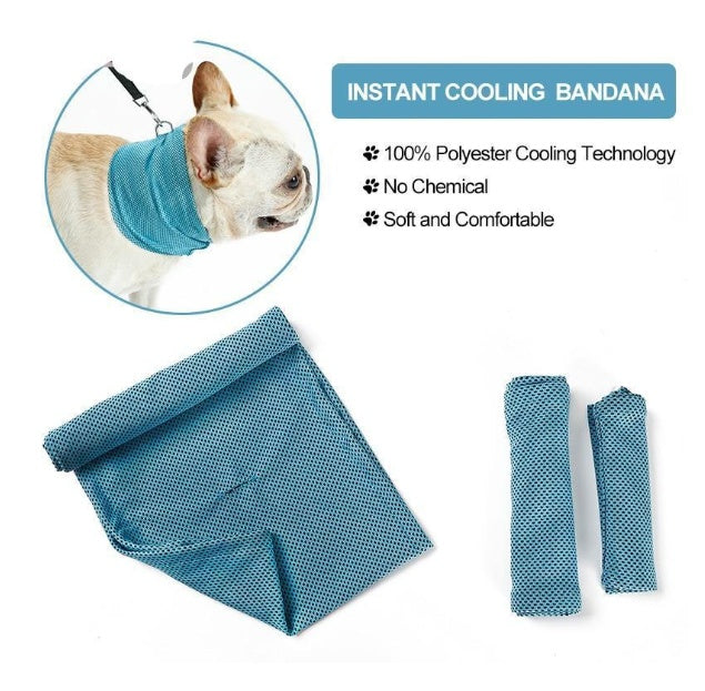 Law Fighting Collar Supplies Triangle Towel Cooling Summer Heatstroke Cat British Cattle Pet Cool Scarf