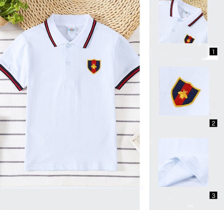 Kids Cotton Korean Style Shirt Short Sleeve Regular Fit