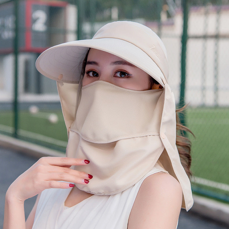 Women's Wide Brim Sun Visor Hat with UV Protection for Face and Neck