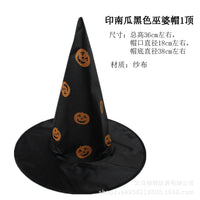 One Pumpkin Black Witch Hat