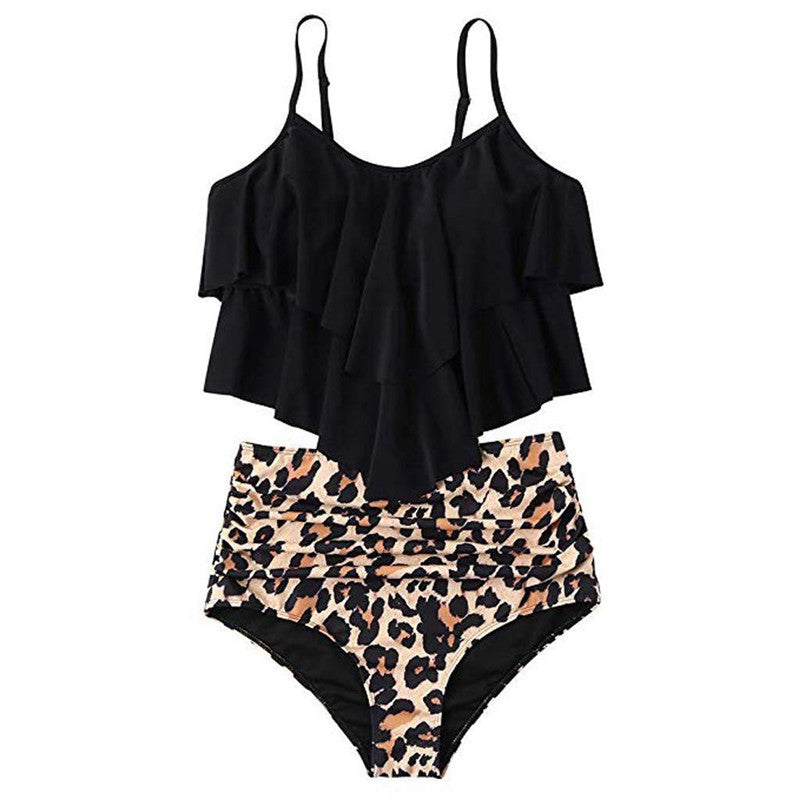 Women's Plus Size Bikini Set – Polyester Two-Piece Swimsuit