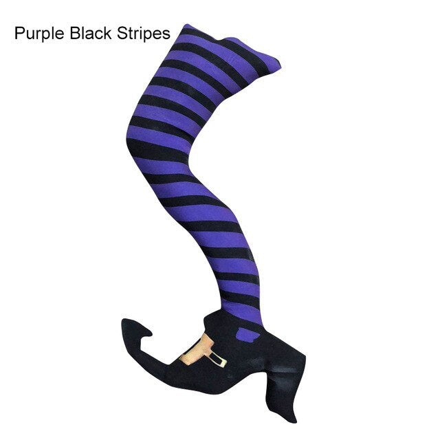 Halloween Evil Witch Leg Decoration – Spooky Thigh Prop for Haunted House and Outdoor Decor