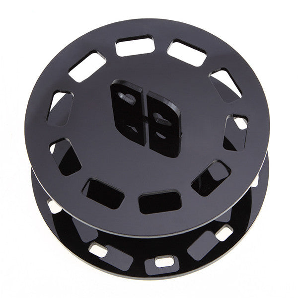 Round 10-Hole Black Makeup Brush Holder – Durable Plastic Cosmetic Organizer