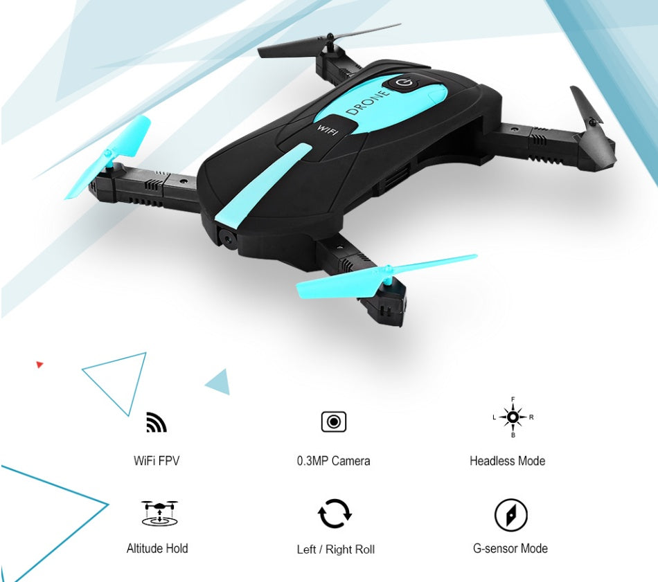 JY018 “Black Bee” WiFi Drone – Fixed-Altitude Foldable RC Quadcopter