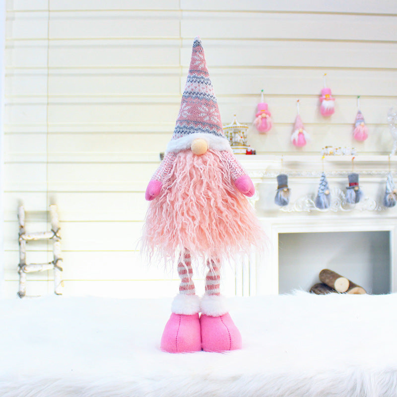 Christmas Telescopic Faceless Doll Window Decoration