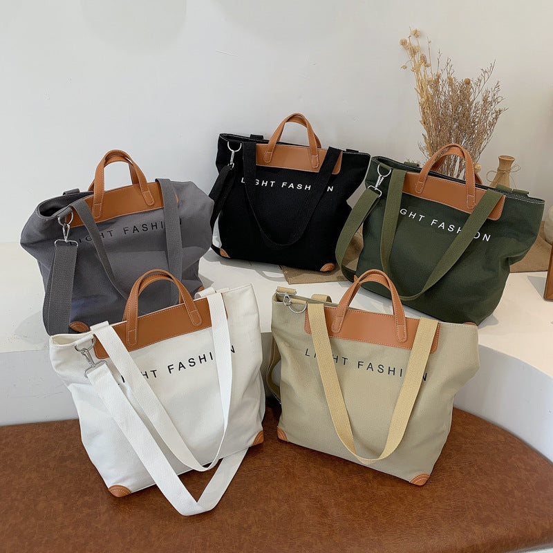 Canvas Shoulder Bag for Women – Large Capacity Fashion Messenger Crossbody Tote