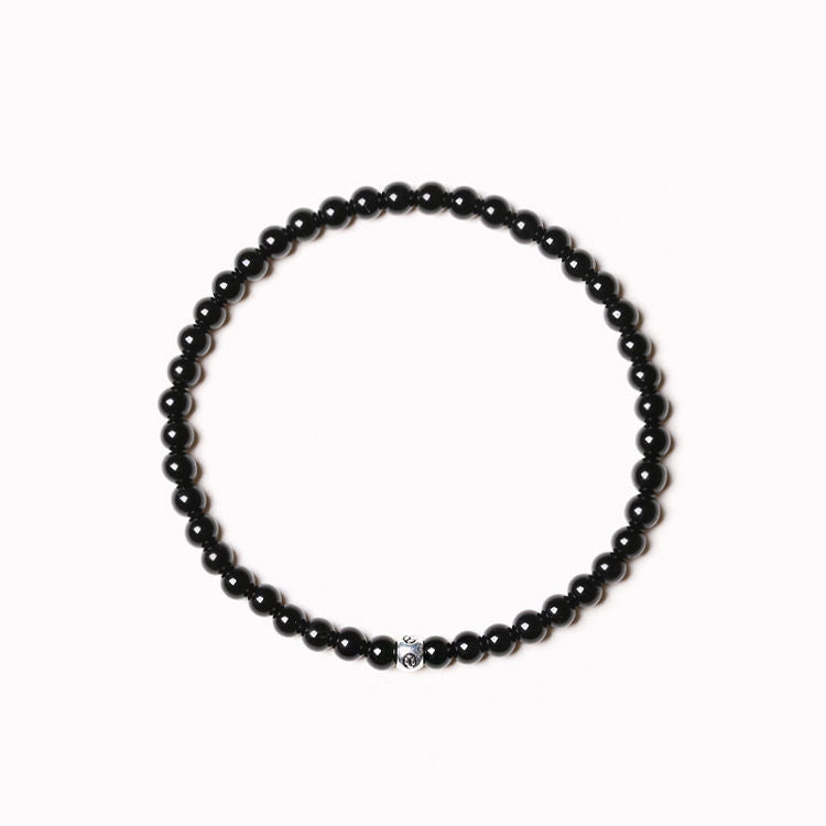 Fine Obsidian Agate Blue San Bracelet