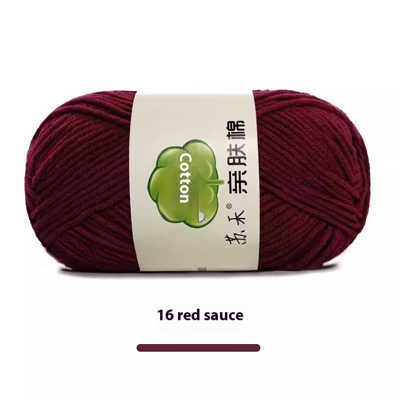 5-Strand Skin-Friendly Combed Milk Cotton Yarn – Hand Knitting Supplies