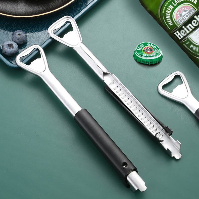 2-in-1 Adjustable Stainless Steel Can & Beer Bottle Opener – Multifunctional Kitchen Tool