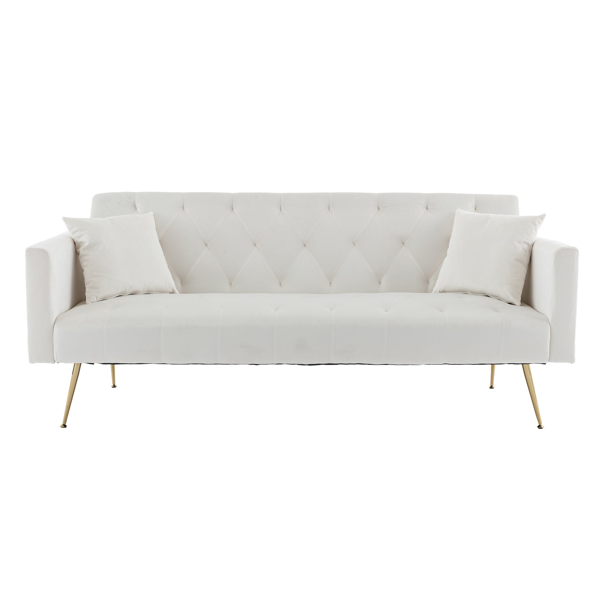 Modern Velvet  Sofa Bed Folding Futon For Lving Room