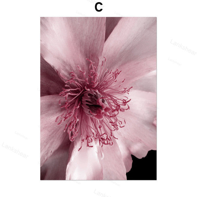 Peony Flower Wall Art – Elegant Canvas Painting for Home Decoration