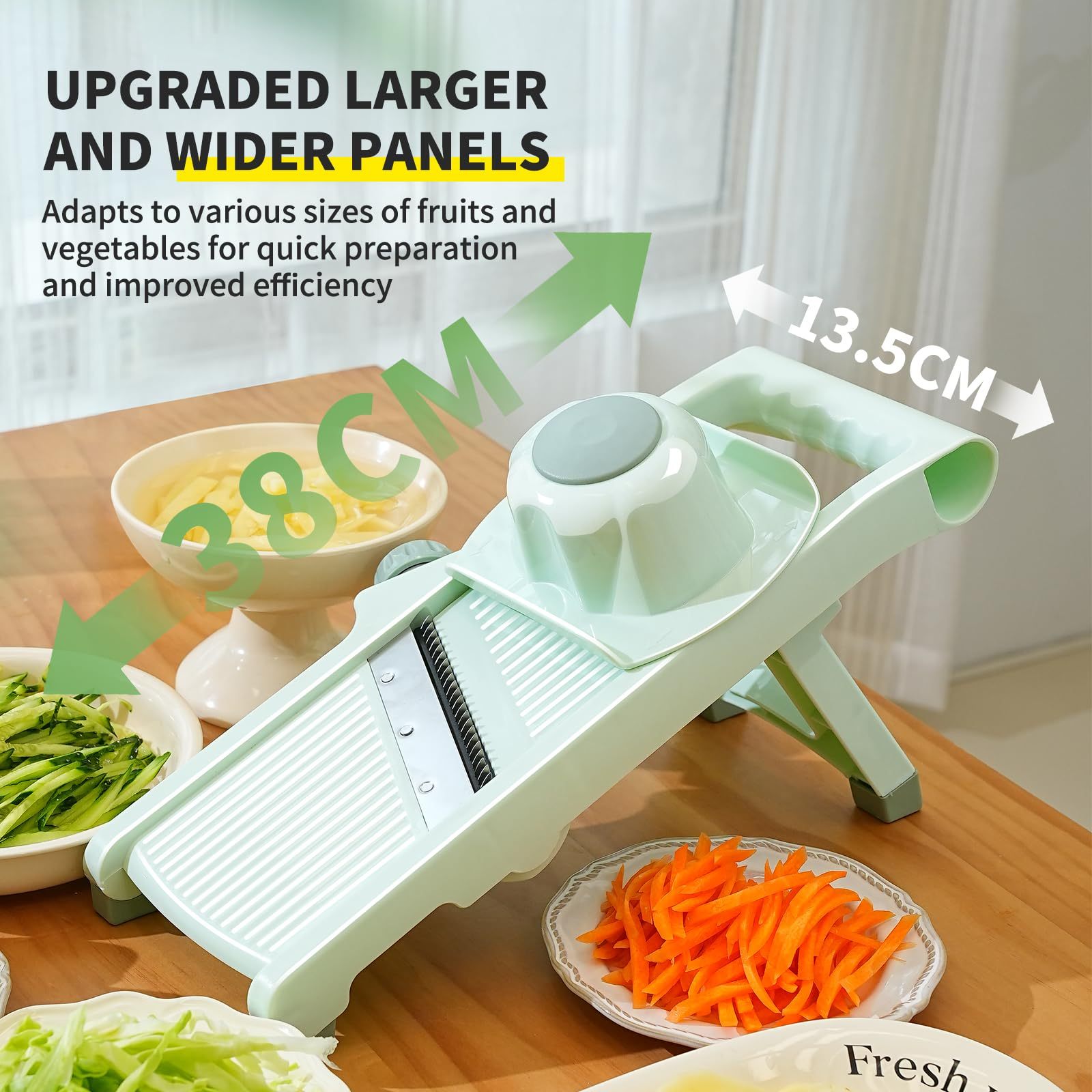 Multifunctional Vegetable Slicer & Grater – Julienne Cutter with Handle for Kitchen Use