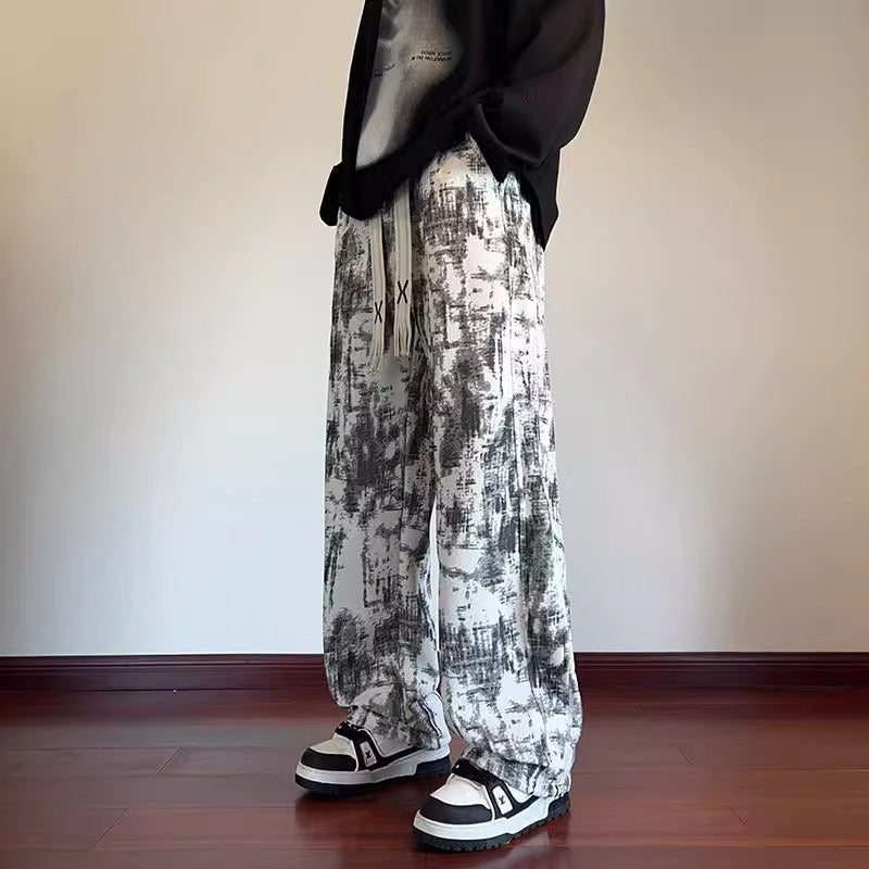 Men’s Autumn American Style Tie-Dye Draped Pants