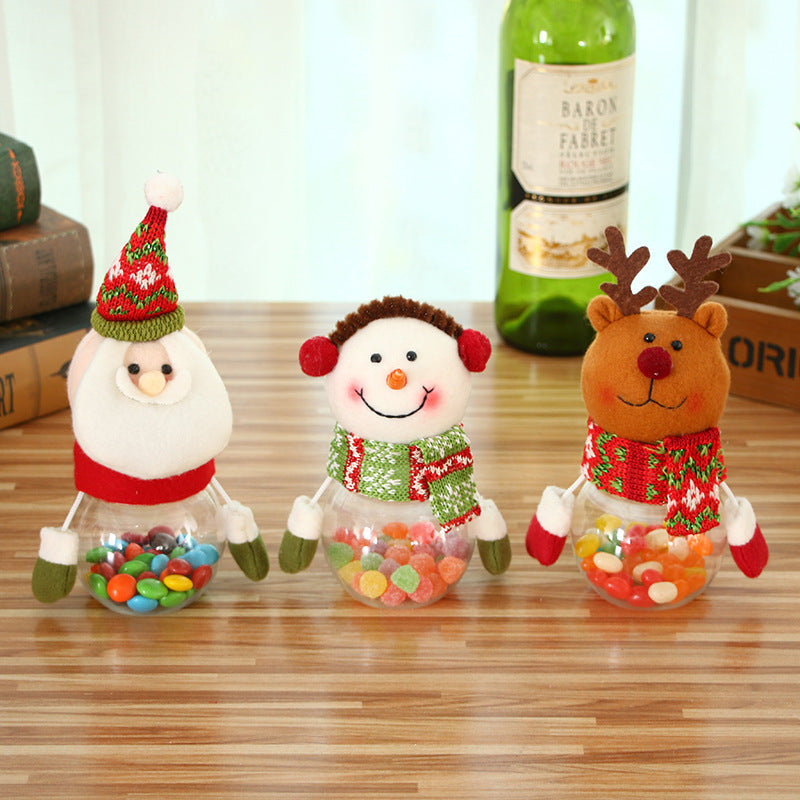 Christmas Candy Jar and Kids Storage Santa Bag Sweet Box Gift Container