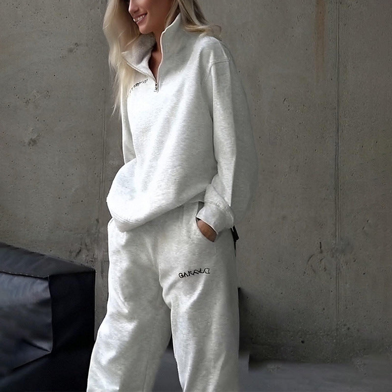 Unisex Regular Fit Solid Color Sports Tracksuit Polyester