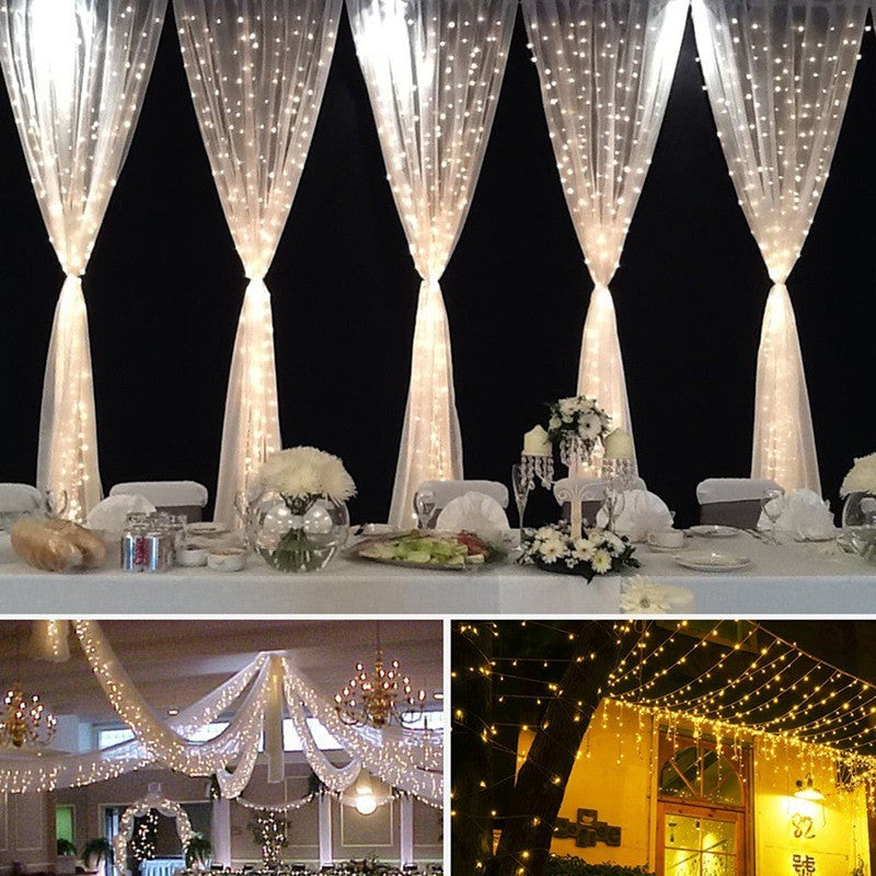 Festive 3x3m Christmas LED Curtain Lights