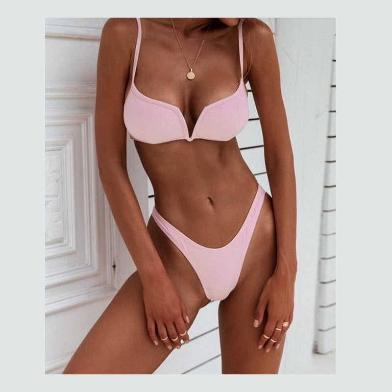 Women’s High-Waist Bikini Set – Beach Swimwear