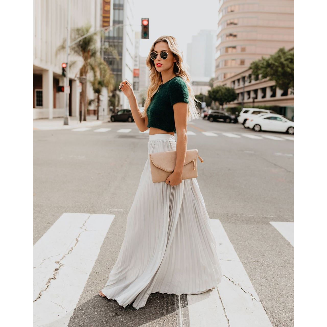 Women's Fashion Casual High Waist Long Skirt