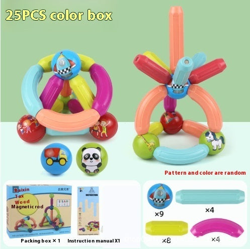Big Size DIY Magnetic Construction Set Early Learning Constructor Variety Magnetic Rod Building Blocks For Children Toys Gift