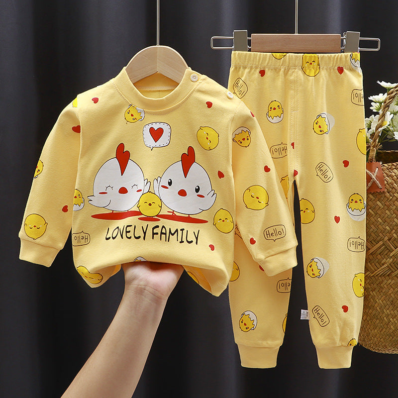 Unisex Kids Casual Two Piece Cotton Rainbow Set Relaxed Fit