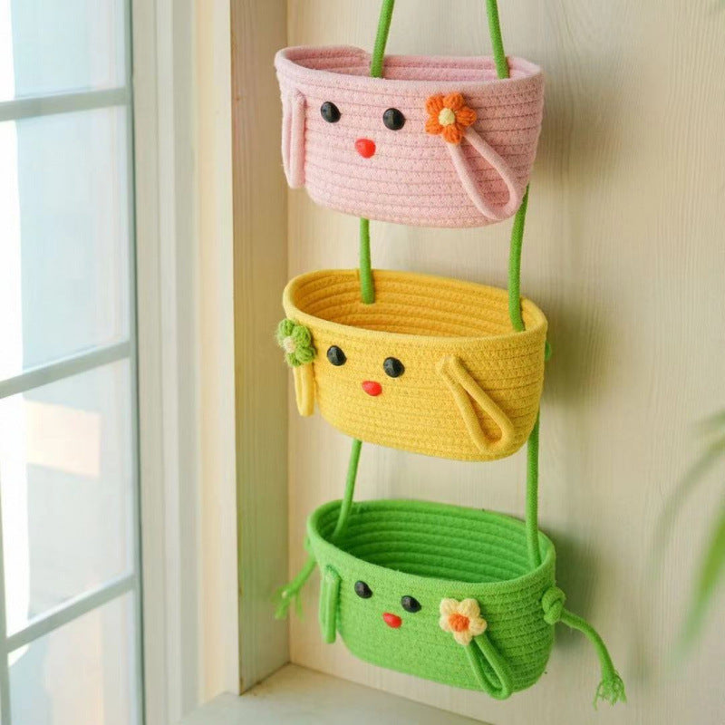 Wall-mounted Storage Basket Dormitory Room Storage Rack