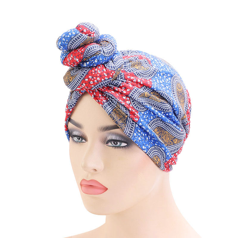 Vortex flower headscarf hat