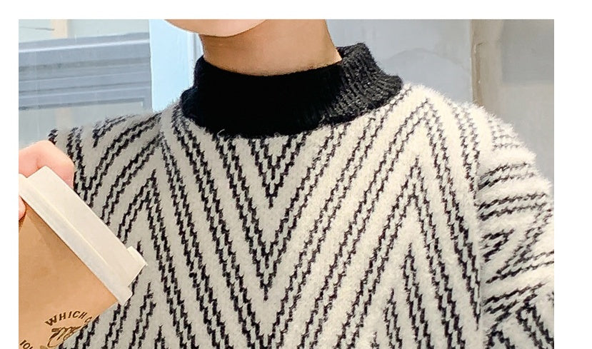 Korean Style Fluffy Winter Outfit Boys Cotton Blend