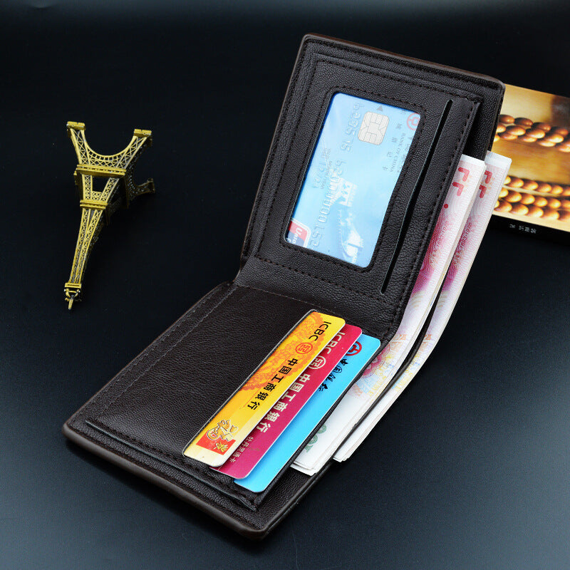 Unisex Short PU Wallet Slim Card Holder Compact Minimalist