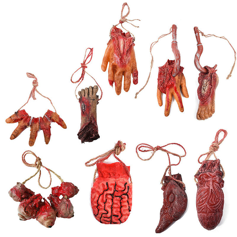 Halloween Broken Limb Pendant – Scary Hanging Prop for Haunted House and Scene Decoration