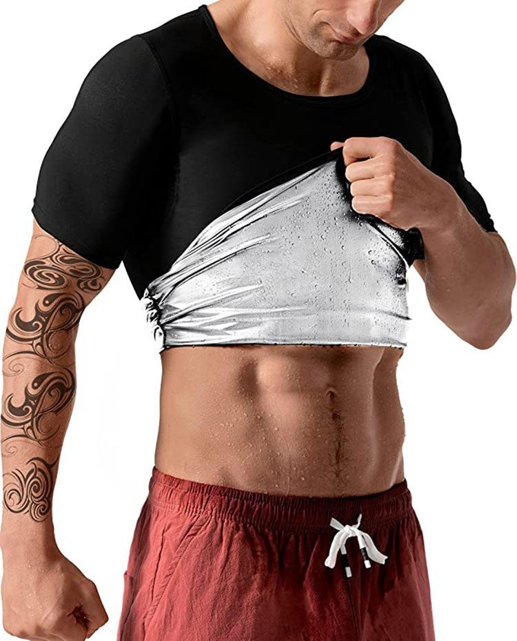 Men's Violently Sweat Suit Corset Tight Belly Trimming Sports