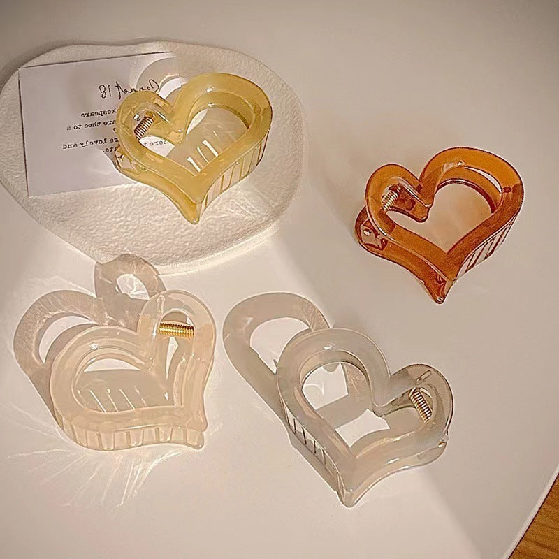 Sweet Loving Heart Grip Women's Heart-shaped Back Head