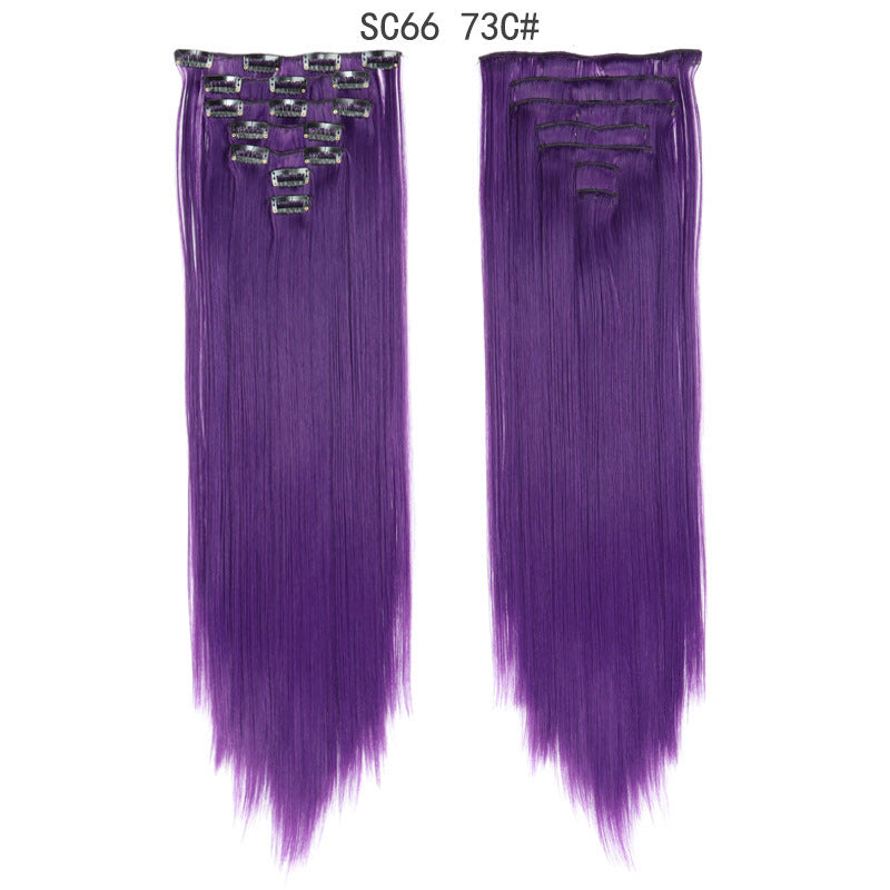 16 Card Seven-piece Hairpiece Clip Wig Beauty Chemical Fiber Wig Set Hair Extension