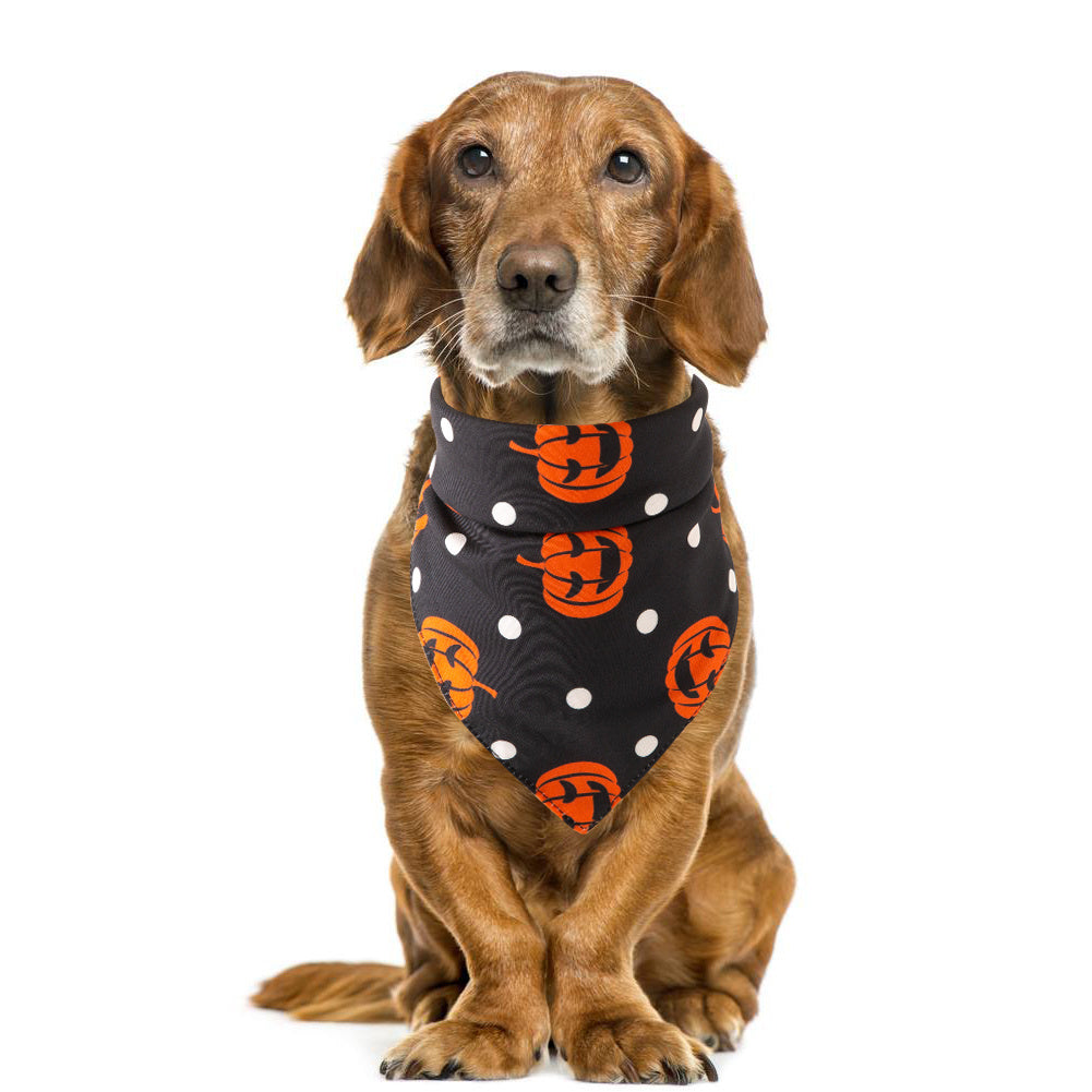 Halloween Pet Bandana – Festive Saliva Towel for Dogs and Cats