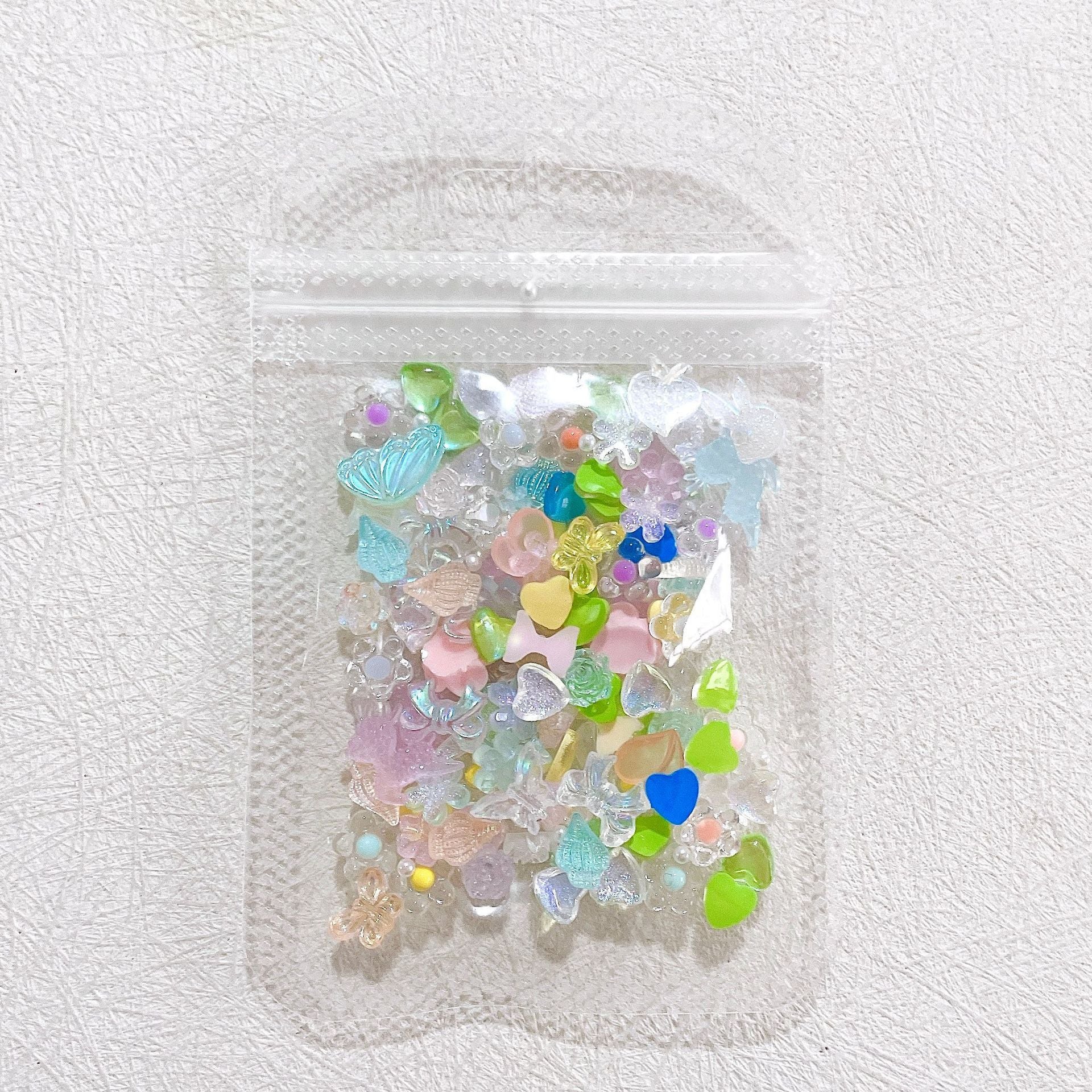Ice Transparent Camellia Butterfly Elk Nail Enhancement Material Bag