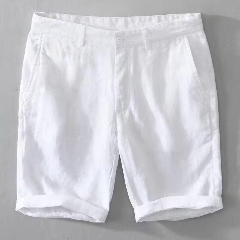 Men’s Solid Color Casual Shorts – Breathable Summer Fifth Pants