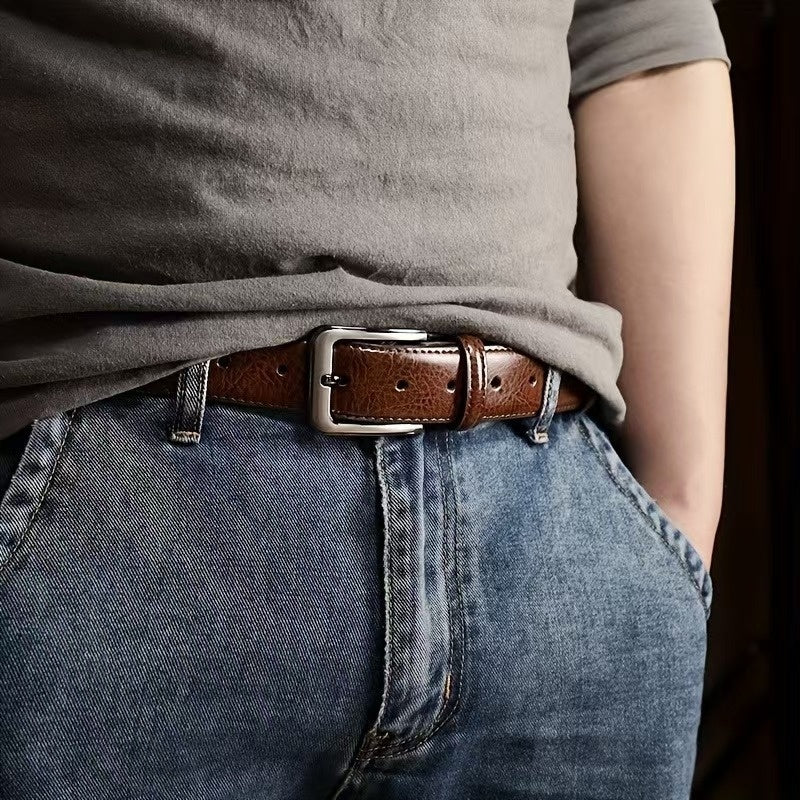 Men’s Retro Pin Buckle Belt – Versatile All-Match Style