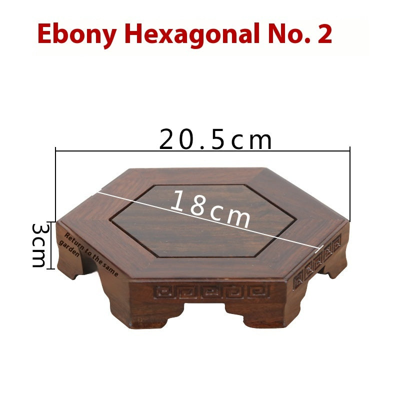 Red Wood Carving Craft Base Ebony