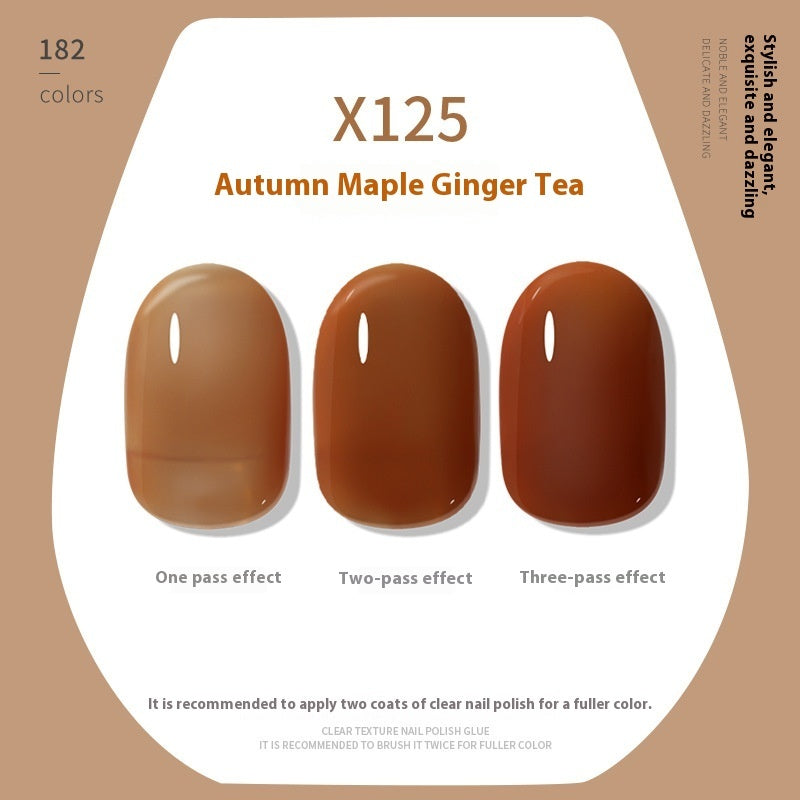 Nude Ice Transparent Color Cherry Red White UV Polish