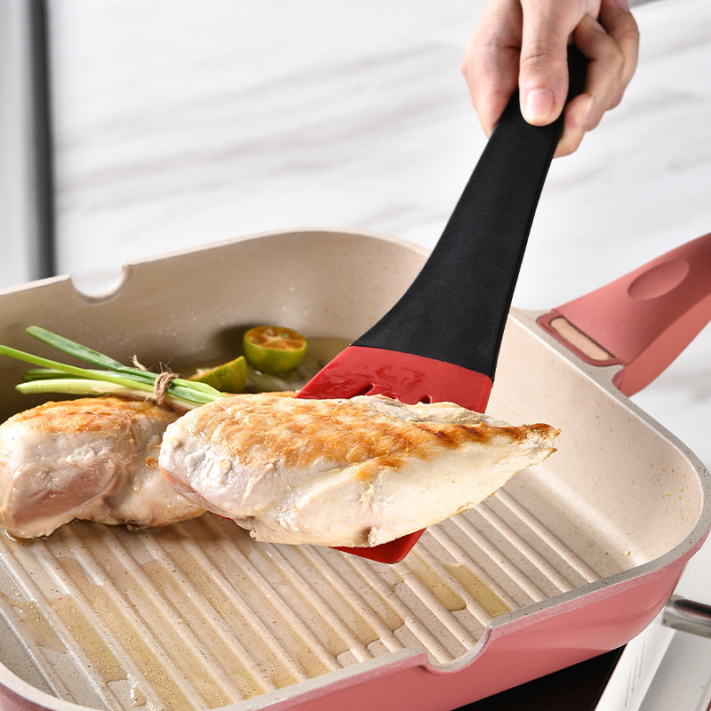3-in-1 Silicone Frying Spatula Clip – Multi-Function Turner for Steak, Pancakes & More