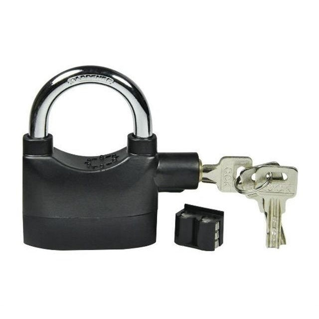 Black Waterproof Siren Alarm Padlock Alarm Lock For Bike Motorcycle Bicycle Safety Perfect With 110dB Alarm