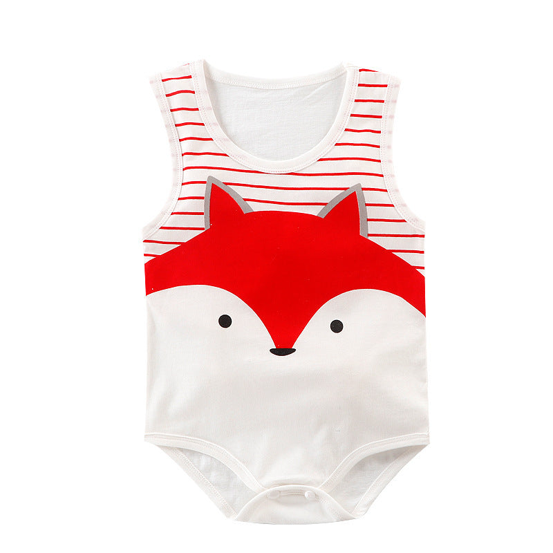 Triangle Sleeveless Baby Bodysuit – Cotton Infant Climbing Romper