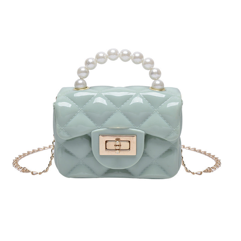 Silicone Pearl OneShoulder Crossbody Kids Bag Lightweight
