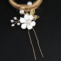 White 1 Flower Hairpin