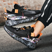 Popcorn Running Shoes Men's Casual Flying Knit Sneakers
