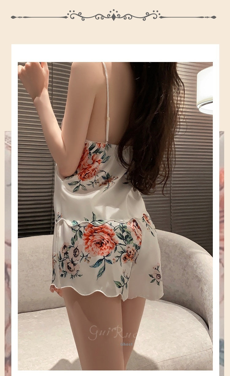 V-neck Printing Comfortable Homewear Suit