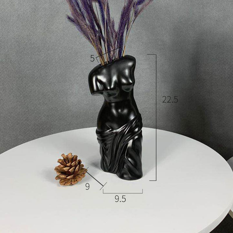 Nordic Modern Ceramic Crafts Creative Ornament Bust Vase