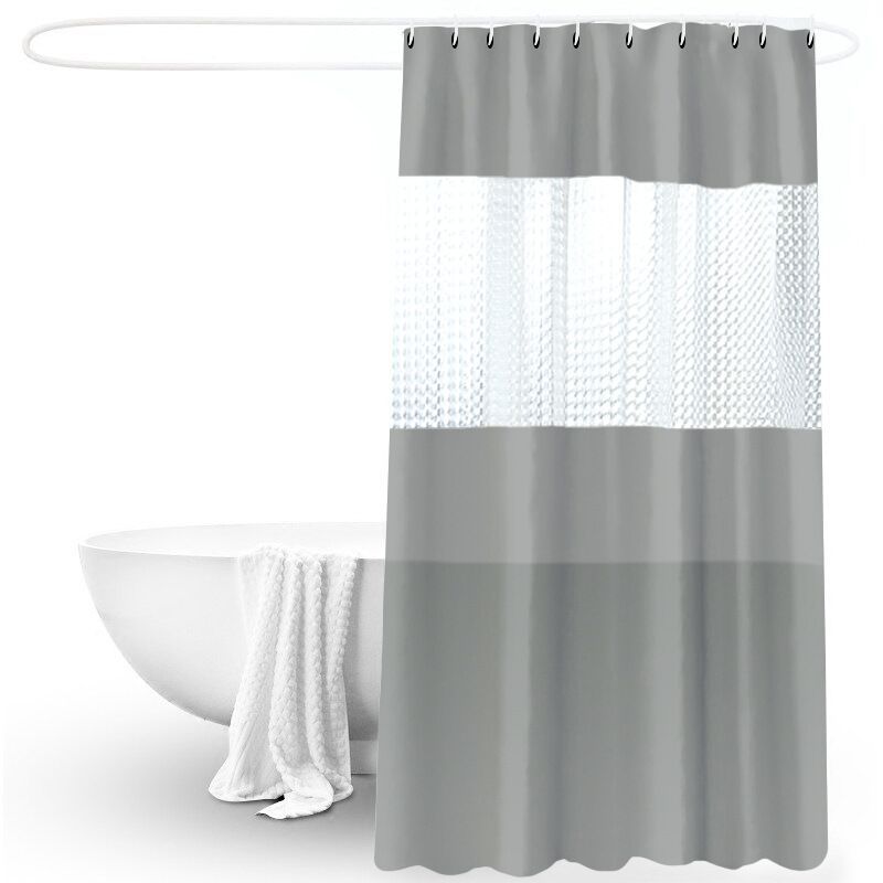 Splicing Translucent Waterproof Mildew-Proof Bathroom Shower Partition Curtain