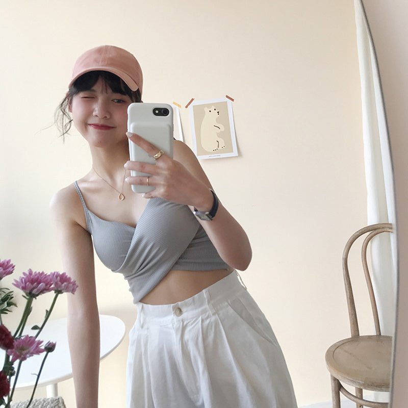 Sexy Open Back Crop Top