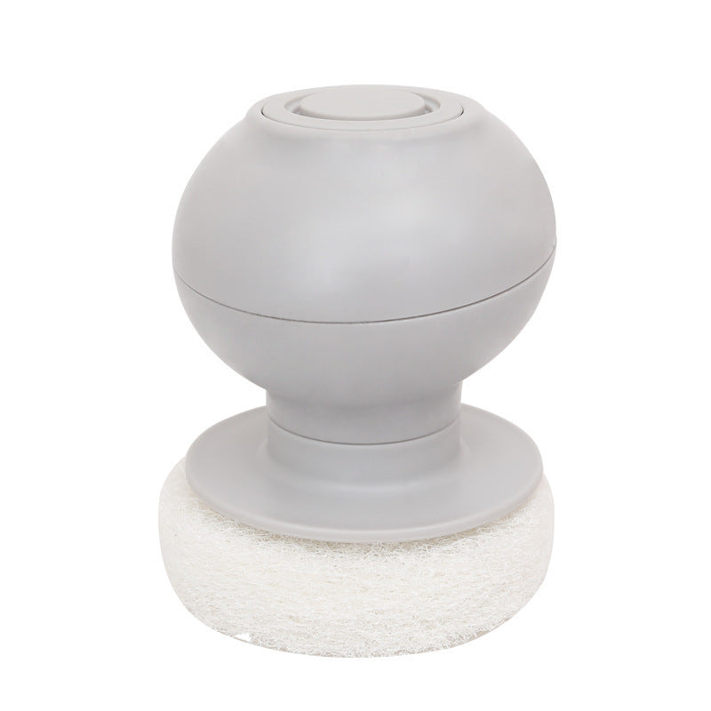 Silicone ABS Dish Scrub Brush with Refillable Soap Dispenser