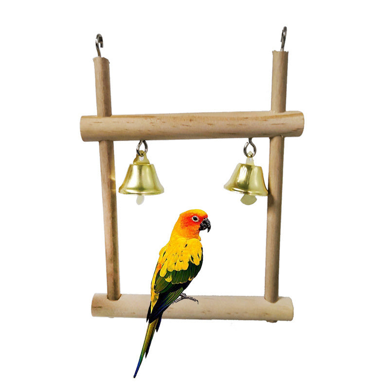 Natural Solid Wood Bird Perch Stand